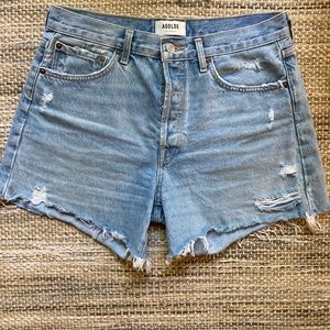 AGOLDE Parker Long Denim Shorts 28
